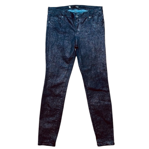 Kut from the Kloth black glitter Connie sparkle ankle skinny jeans, size 4 - Picture 1 of 11